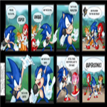 Super Sonic Comic Roblox decal