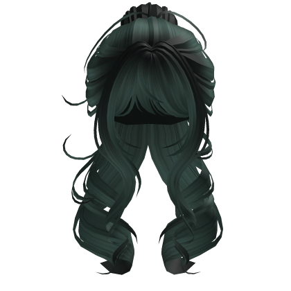 Y2K Baddie Green Split Wavy Hair Roblox item