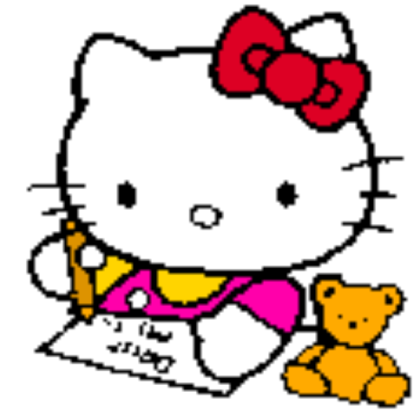 Hello kitty writing Roblox decal