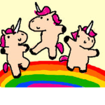 Pink Fluffy Unicorns Dancing On Rainbows :D