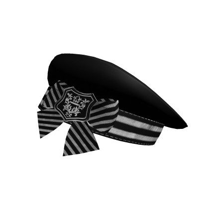 cute gothic beret black