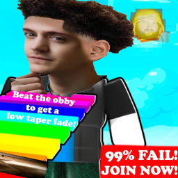 Beat the obby to get a low taper fade!