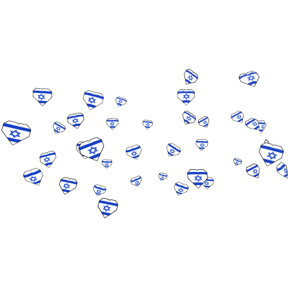 Israel Flag Heart Aura Roblox item