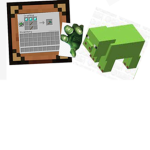 Minecraft pig with a Pickaxe