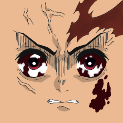tanjiro bloody eyes Roblox decal