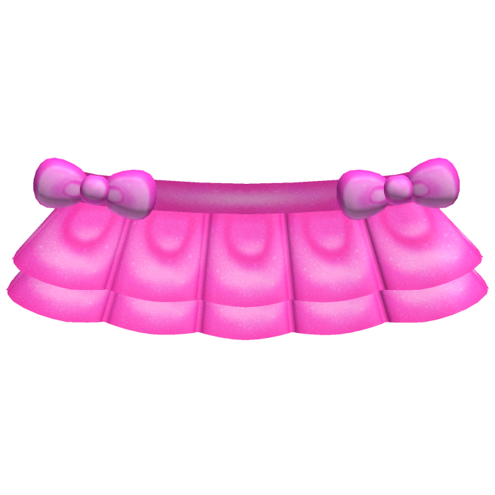 ♡ bright pink tweencore bow skirt