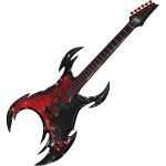 Black and Red Guitar