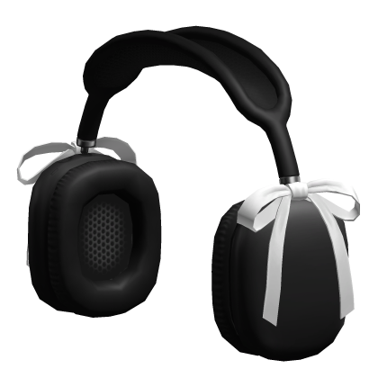 Basic Shiny Headphones w/ White Bow