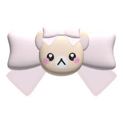 cute valentine yellow kuma bear bow Roblox item