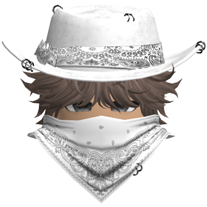 Gothic Cowboy Bandit w/ Neckscarf & Cowboy Hat