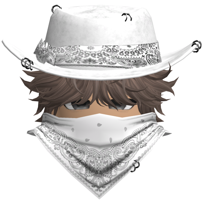 Gothic Cowboy Bandit w/ Neckscarf & Cowboy Hat