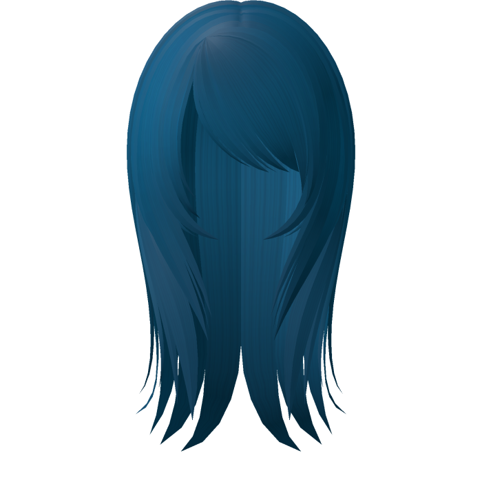 ☆ fatal emo doll messy straight hair blue