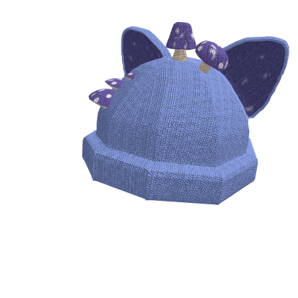 Blueberry Knitted Mushroom Cat Beanie 