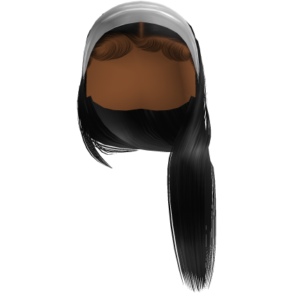 Cute Straight Hair w Headband (Black)