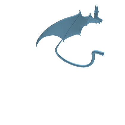 blue demon tail and wings Roblox item