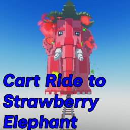 CART RIDE TO STRAWBERRY ELEPHANT! 🍓🛤️