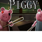 Cute pigs group