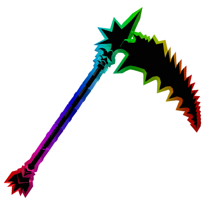 Rainbow Cartoony Glowing Scythe