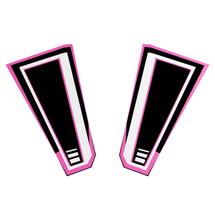 Pink & black digital blocky bunny ears