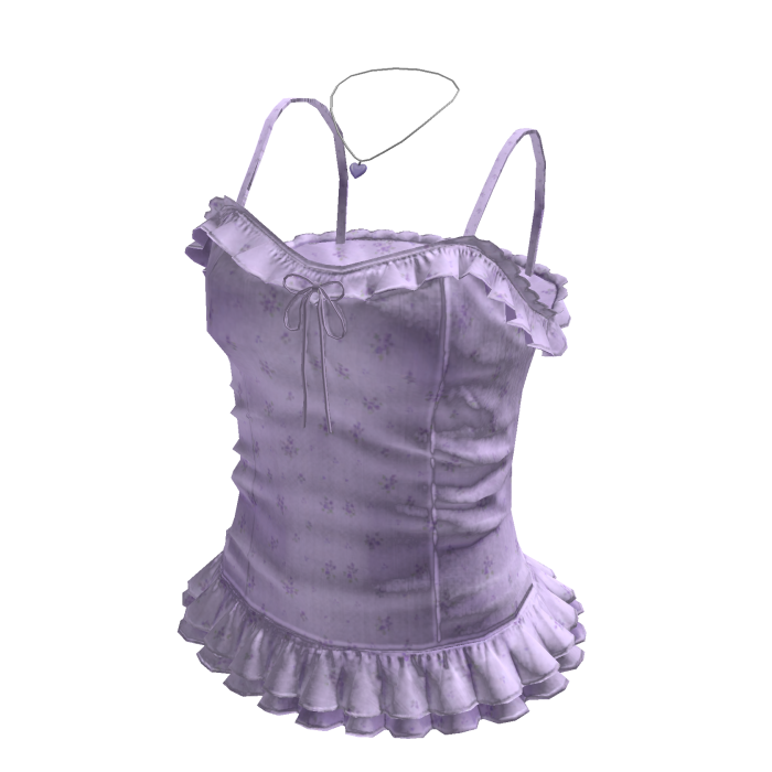 Floral Ruffle Cami Top (Purple)