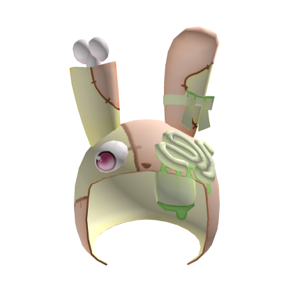 † Pastel goth stitched zombie bunny hood †