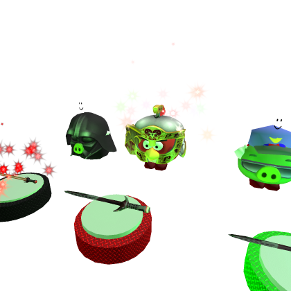 angry birds figth morphs with weapons