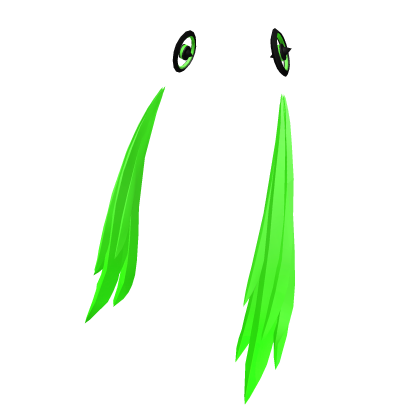 Cyber Hair Twintails - Green Roblox item