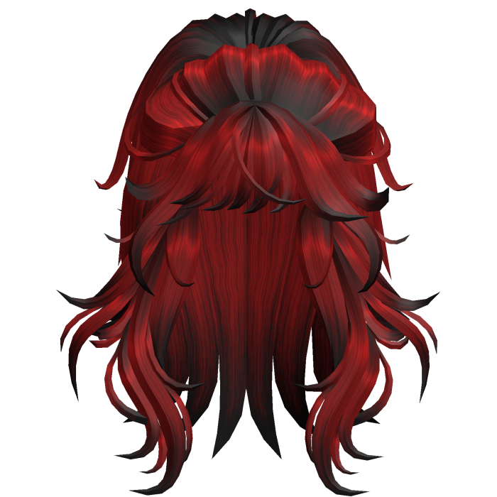 Long Half Up Layered Hair - Red
