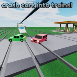 Crash cars into trains!  icon