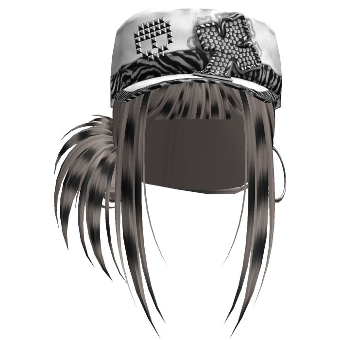 Gyaru Hair w/ Cap & Earrings