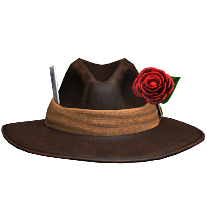 Cowboy Rose Fedora Hat