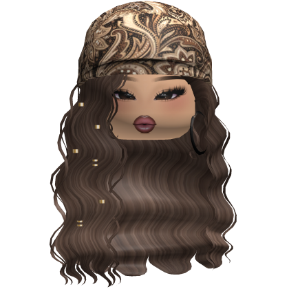 Crimped Waves W/ Boho Bandana Brown V4 Roblox item