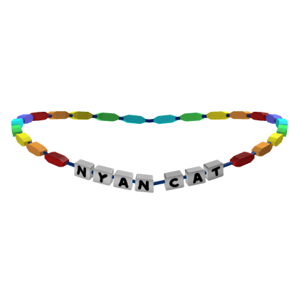 Kawaii Rainbow Pixel Cat Necklace Roblox item