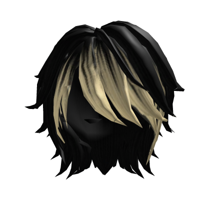 Black Messy Hair (Blonde Streak) Roblox item