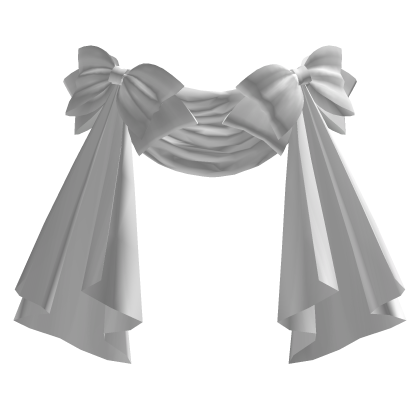Front Draped Curtain Bustle in White thumbnail