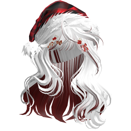 Lush Christmas Waves w/Santa Hat (White&Red)