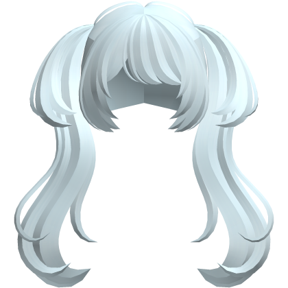 🐾 wispy anime moe cute big pigtails baby blue