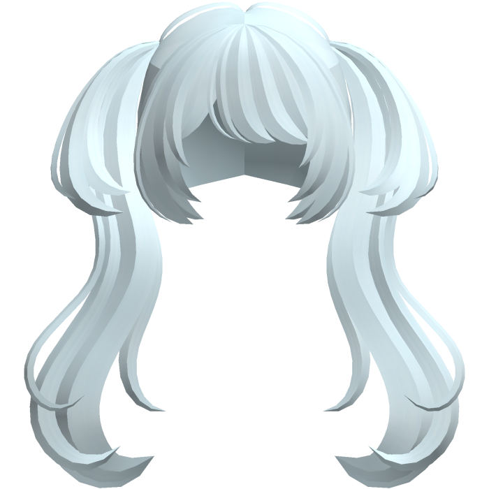 🐾 wispy anime moe cute big pigtails baby blue