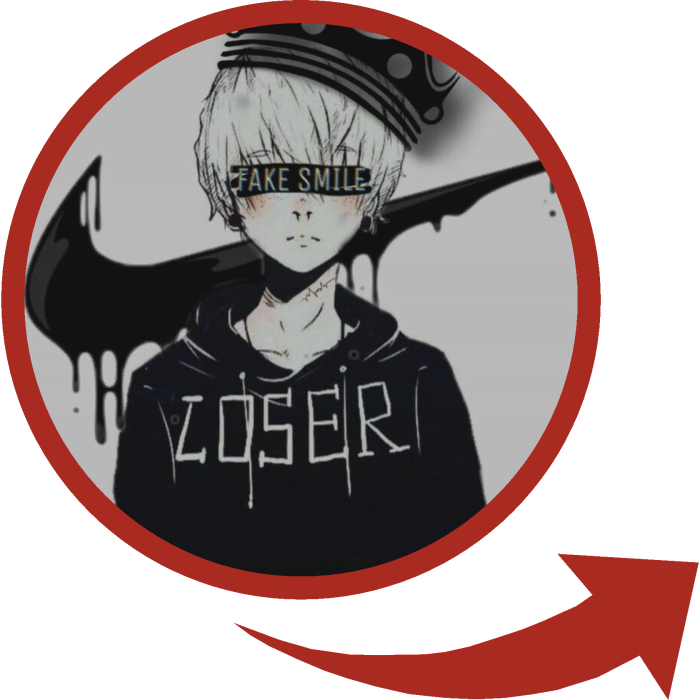 Emo Sad Boy Meme Red Circle