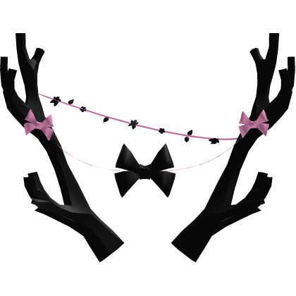 (GLOW) Black/Pink Sakura Antlers Recolor (Addon) Roblox item