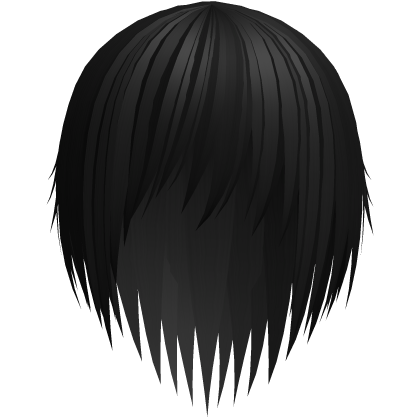 Sharp Black Layered Short Anime Hair Roblox item