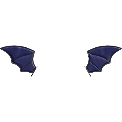 Cutesy Grunge Alt Gothic Bat Wings Headband Blue