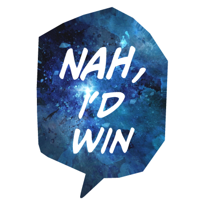 Nah, I'd Win Blue Galaxy *GLOWING* text bubble Roblox item