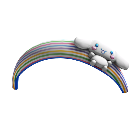 Cute HK Cinna Charmed RainBow Striped Headband Roblox item