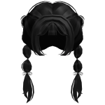 Cute Braided Pigtails In Black