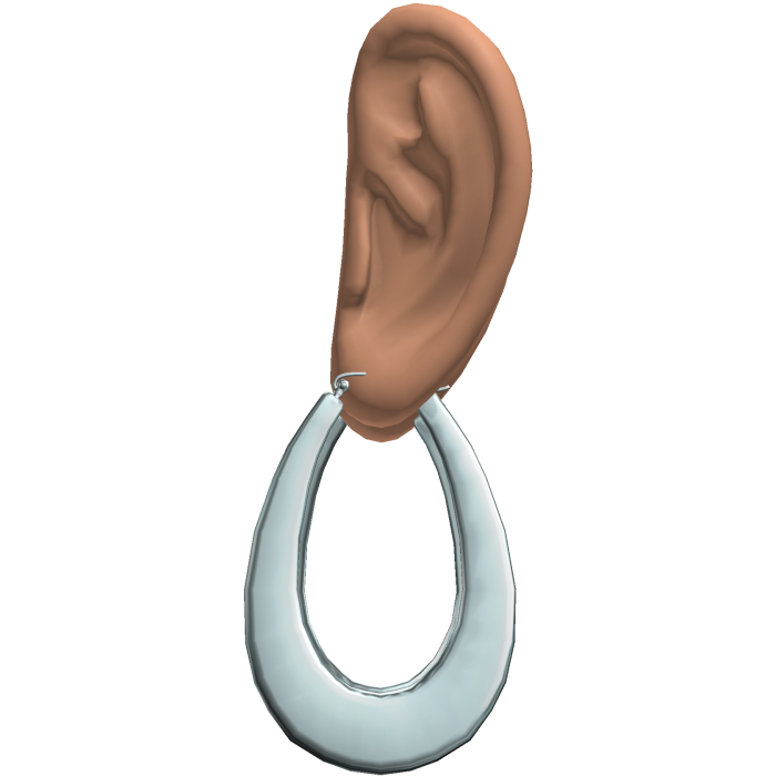 Blue 2000s Teardrop Earrings Ears