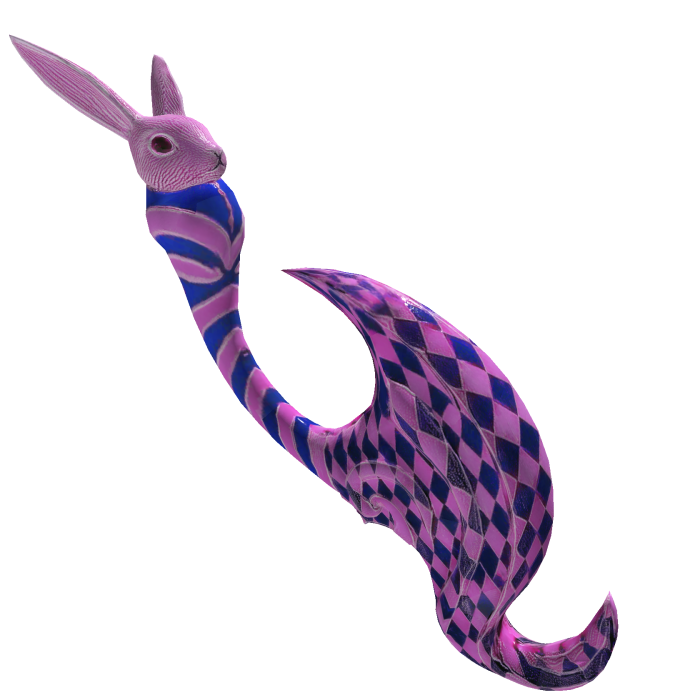 The Cheshire Spiral Guillotine (Pink Harlequin)