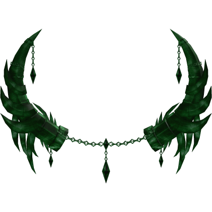 Green Gothic Jewelled Horns 