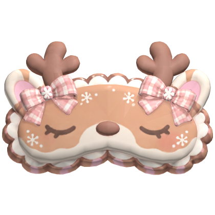 kawaii christmas reindeer sleep mask