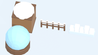 Low Poly Winter Pack Snow Christmas Ski Kit preview 8